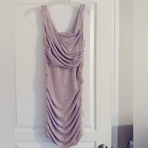 Rose gold fitted dress